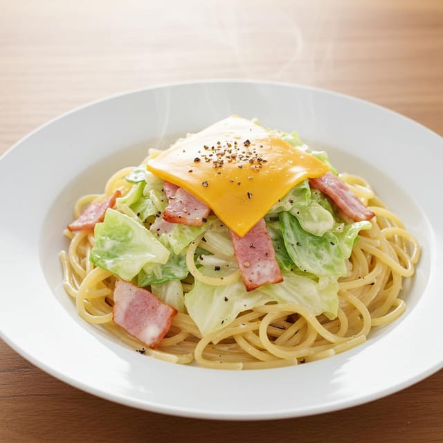 ワンパン！とろ〜りチーズのコク旨キャベツパスタ