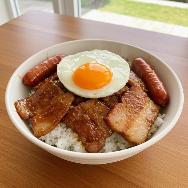 ワンパン10分！ガッツリ肉たま丼